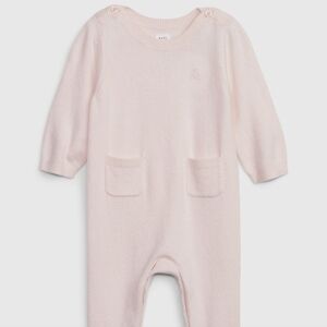 baby GAP CashSoft Pink Knit Long Sleeve Onesie Outfit NWT